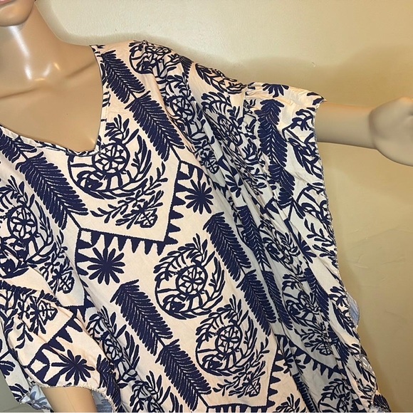 Navy and Cream Maxi Dress - Picture 2 of 14